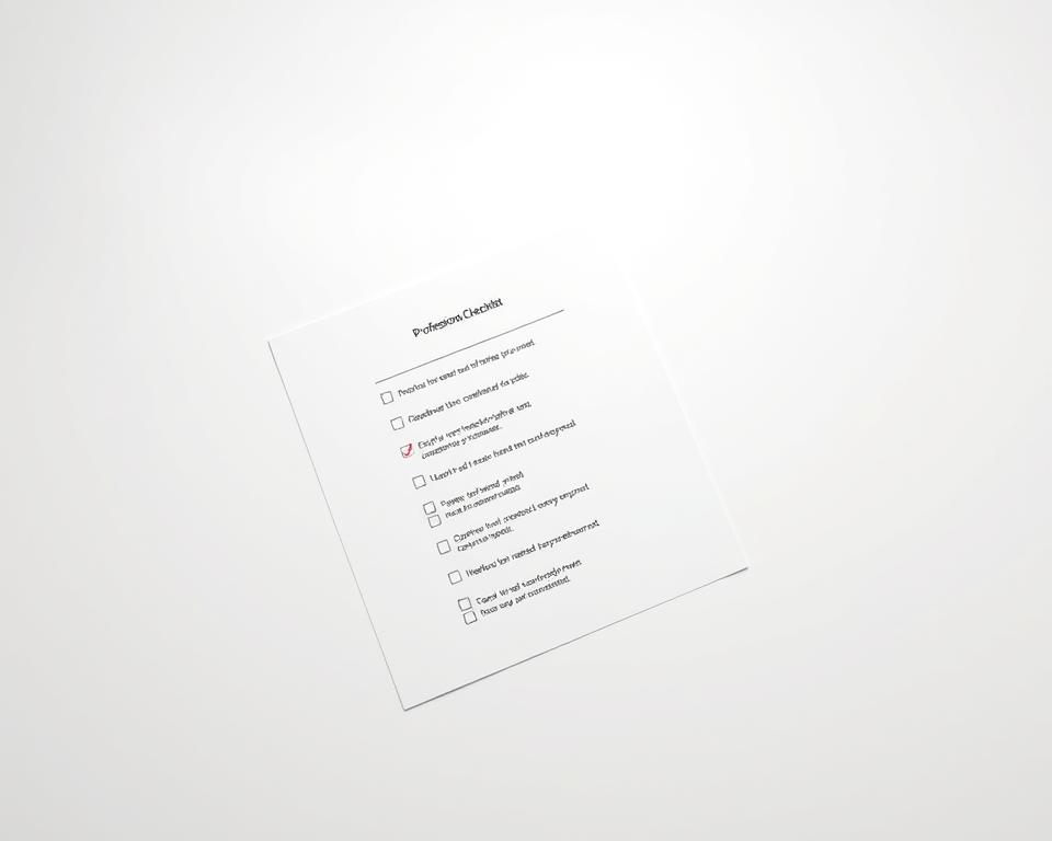 professional skills checklist